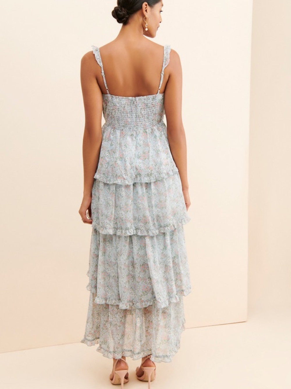 NWT Astr the Label Tiered Floral Maxi Dress with Ruffle Detail, Small - Picture 10 of 12